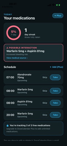 DoseCalendar Screenshot 1 of 3