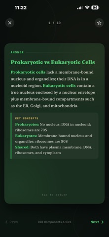 AP Biology Flashcards iPhone screenshot