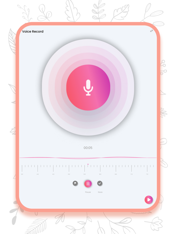 Voice Recorder : Voice Notes iPad screenshot