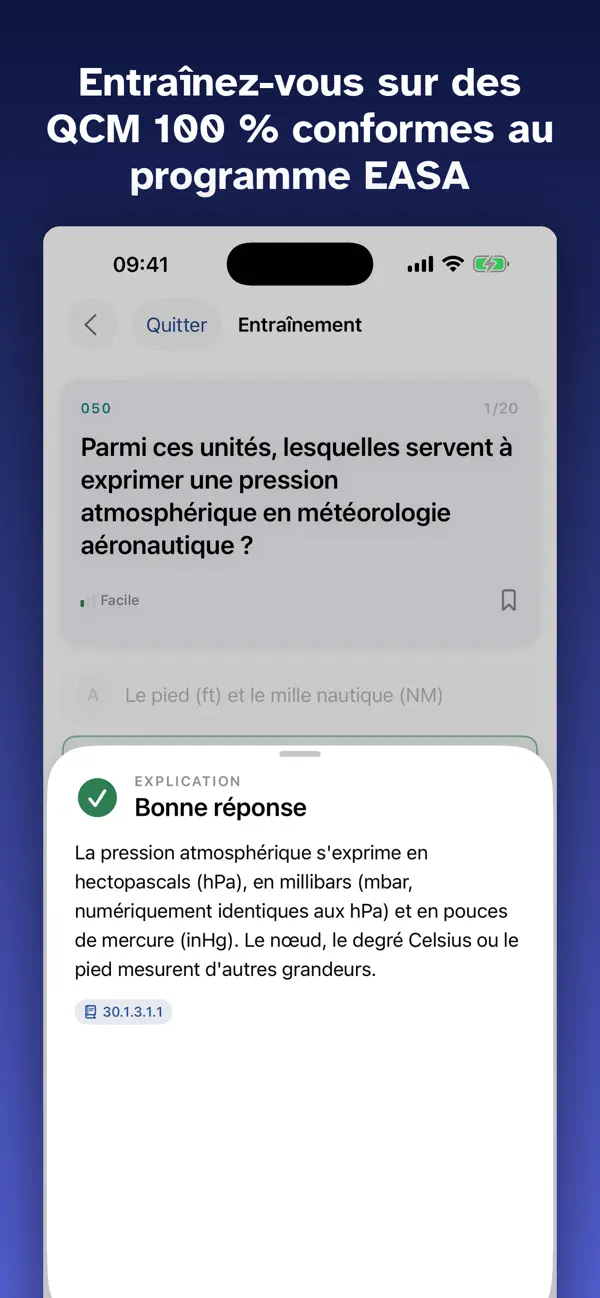 Screenshot #2 pour PPL Théorique : Examen QCM