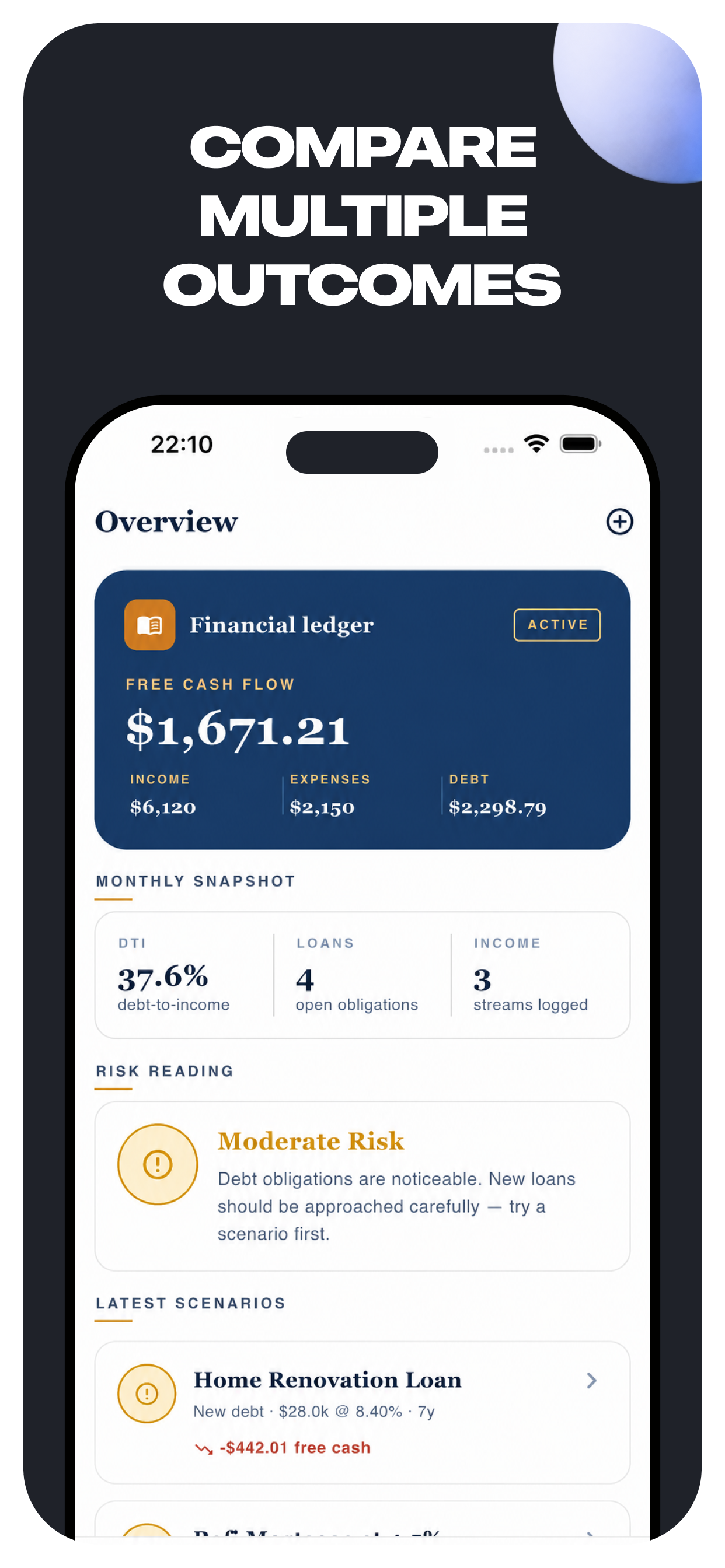 Teле-2: Debt Impact Simulator screenshot 5