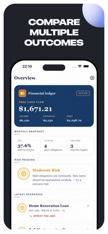 Teле-2: Debt Impact Simulator iPhone screenshot
