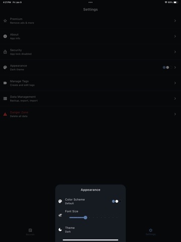 Quicknotes Supervisors iPad screenshot