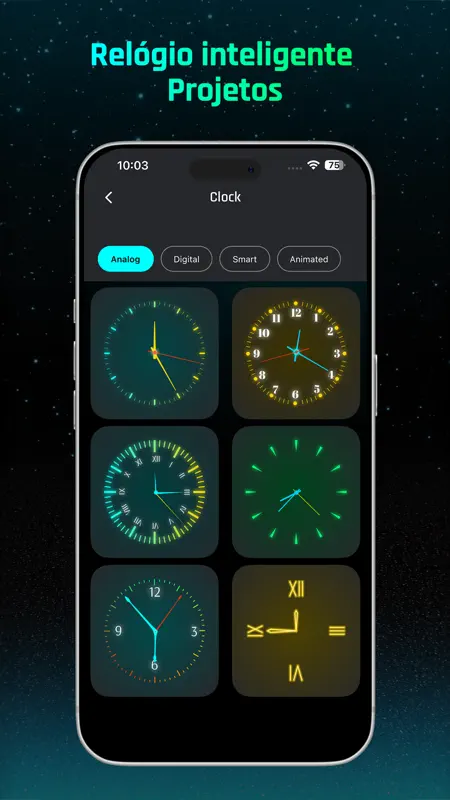 Digital Neon Night Clock screenshot 2 of 8