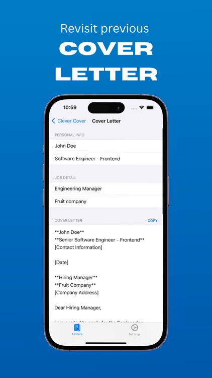 Cover Letter Creator, Clover screenshot-4