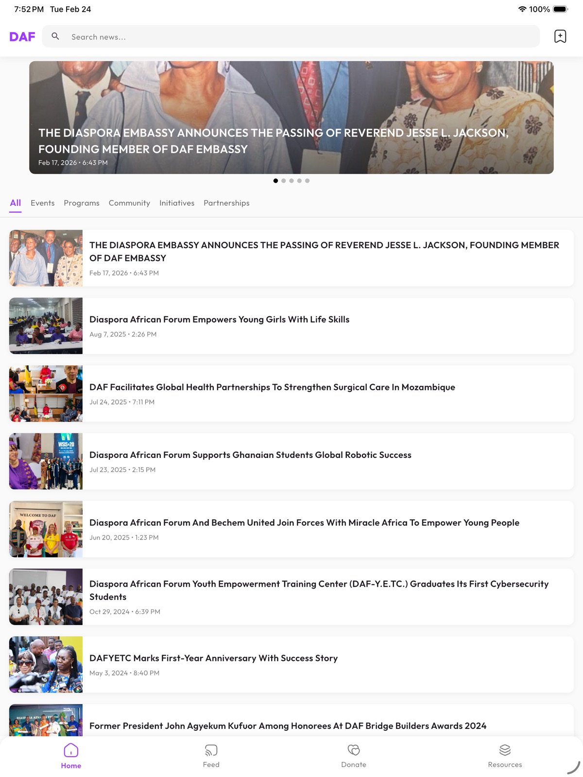 Diaspora African Forum App ipad screenshot 1