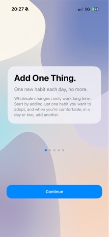 OneThing Habit iPhone screenshot
