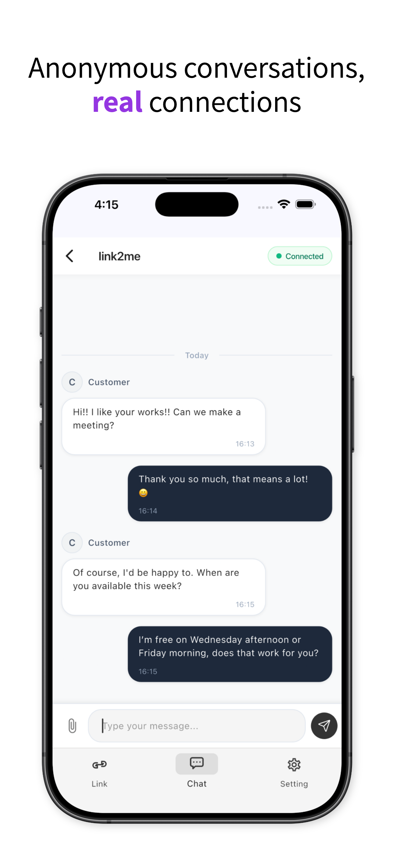 Link2Me - Anonymous Chat