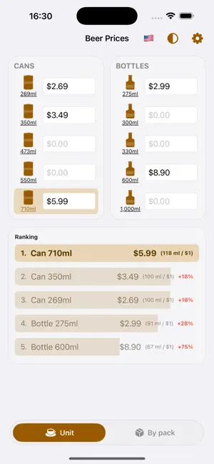 Beer Price Calculator screenshot 1