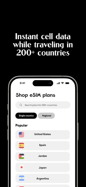 Roaming - eSIMs for Travel screenshot 1