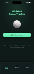 Mini Golf Score Tracker screenshot