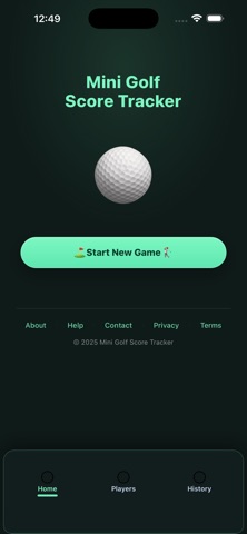 Mini Golf Score Tracker screenshot
