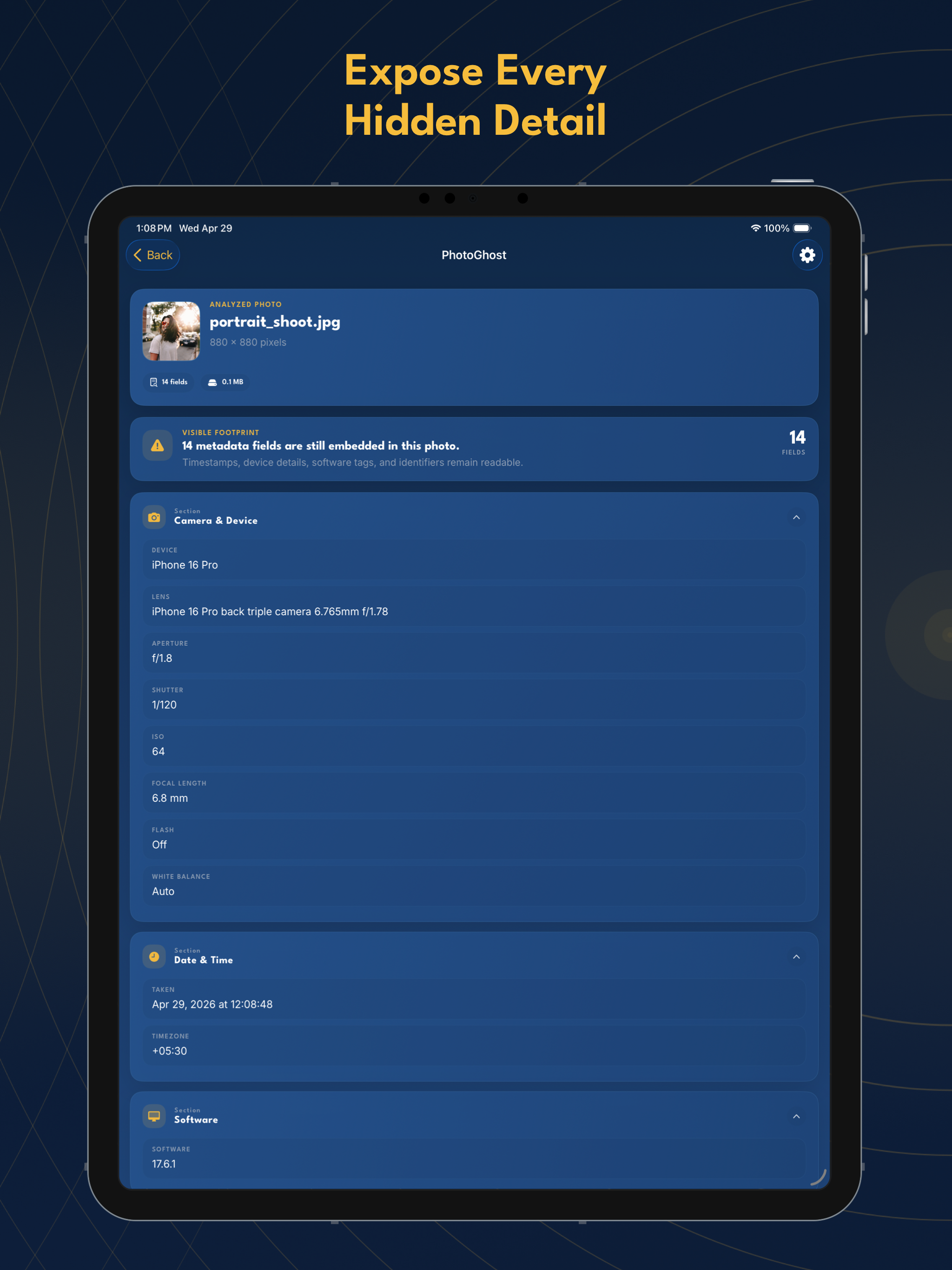 PhotoGhost - Metadata Eraser