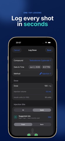 TRT Tracker: Log Testosterone Screenshot 2 of 10