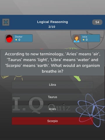 Logic IQ Quiz iPad screenshot