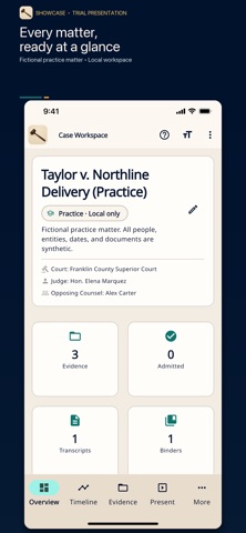 ShowCase Legal screenshot 1