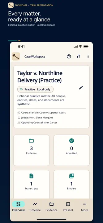 ShowCase Legal screenshot 1
