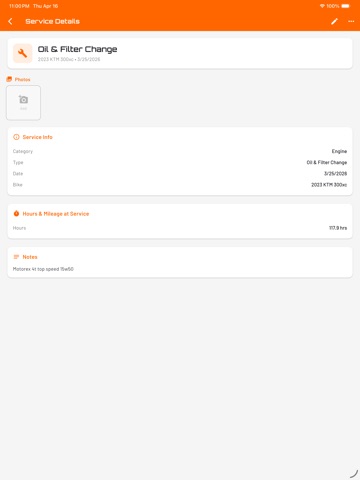 Moto-Stash iPad screenshot