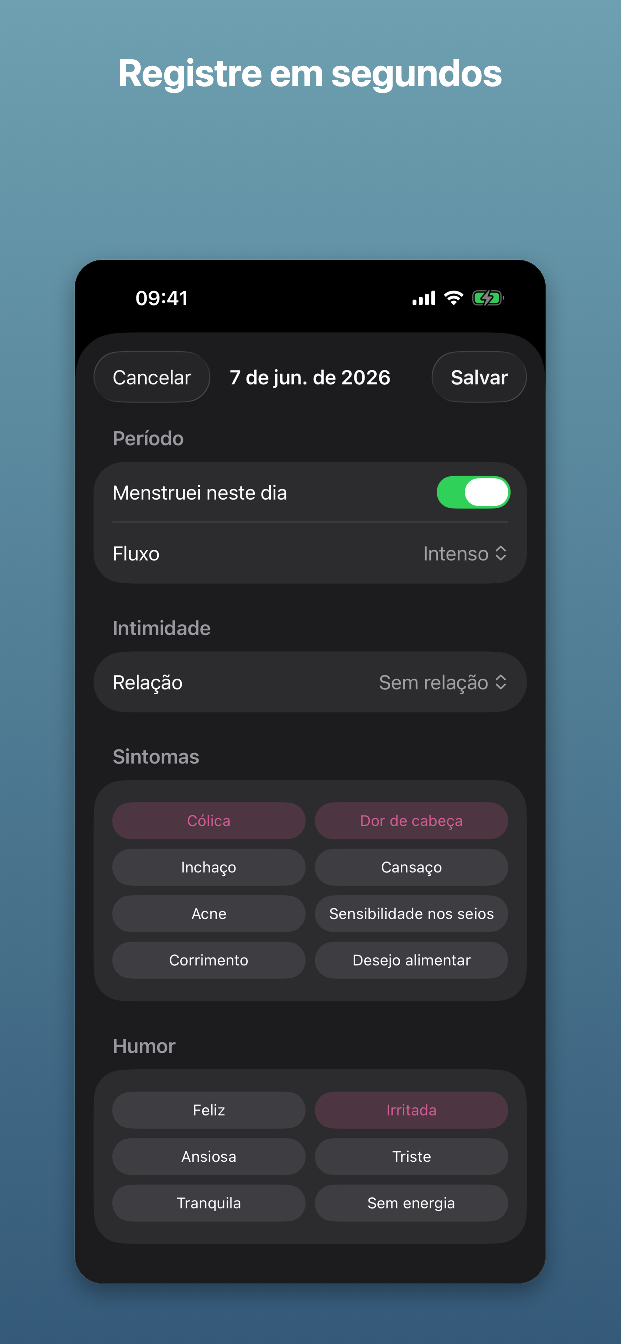 Maré – Ciclo Menstrual screenshot 4