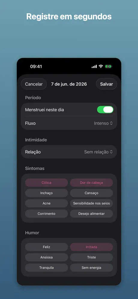 Maré – Ciclo Menstrual screenshot 4