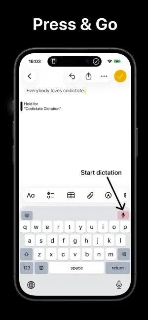 Codictate: AI Dictation screenshot 2