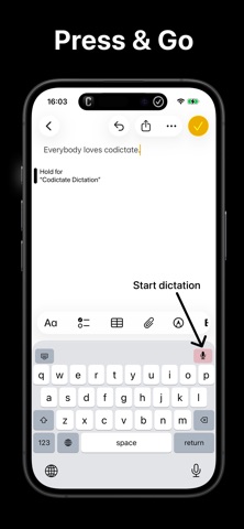 Codictate: AI Dictation Screenshot 2 of 4