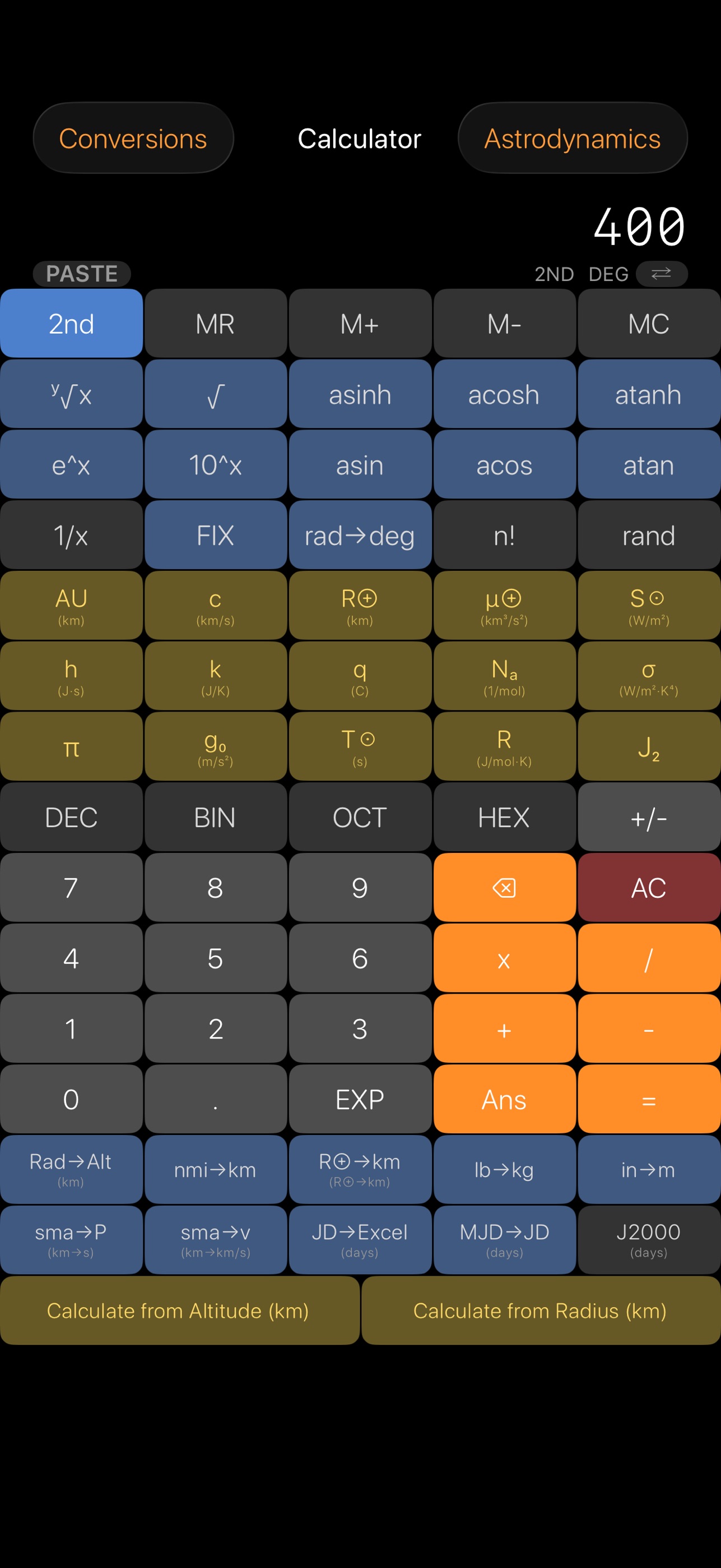 Screenshot 2 of AstronautiCalc