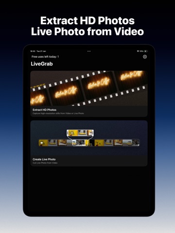 LiveGrab - Video to Live iPad screenshot