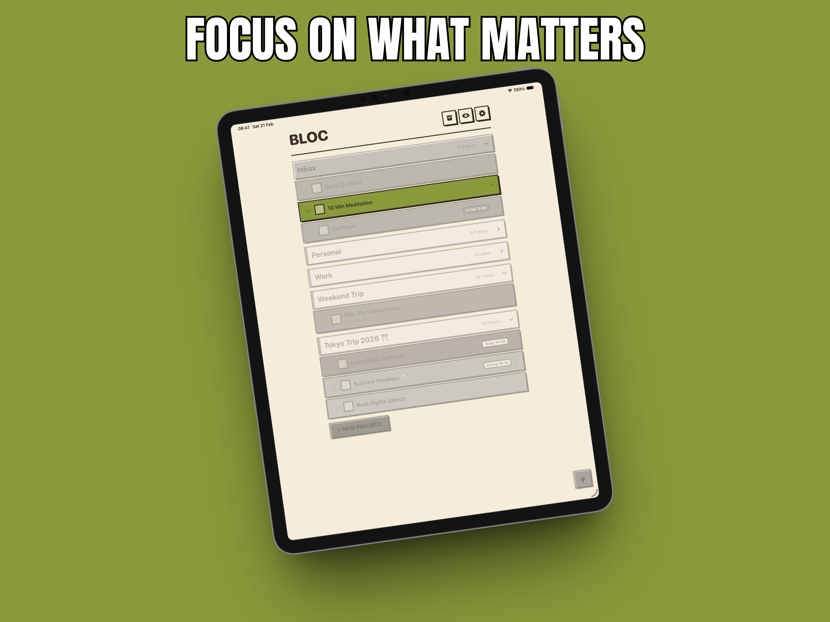 Bloc: ADHD Planner & Todo