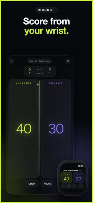 Padel Score Tracker: Court screenshot 1