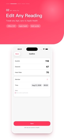 BPHealth-Blood Pressure Record screenshot 2