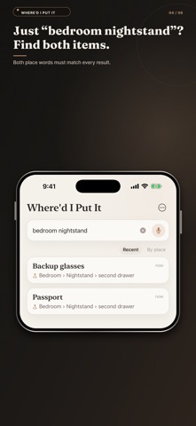Where'd I Put It — Find Stuff iPhone screenshot