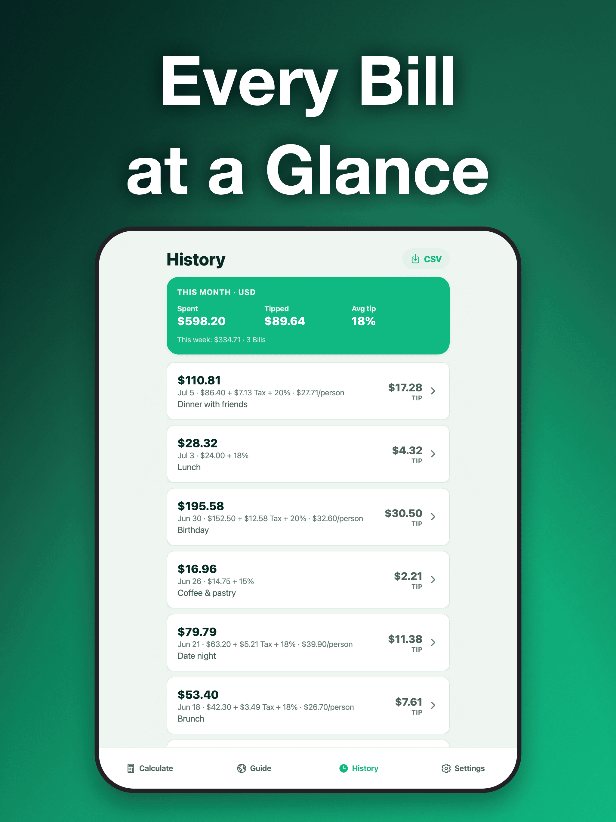 Tip Calculator・Bill Split screenshot 8