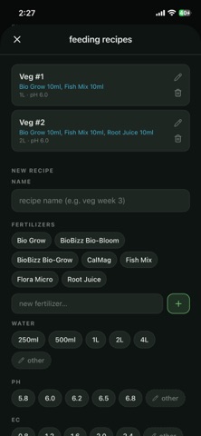 Grower Helper: Your grow diary screenshot