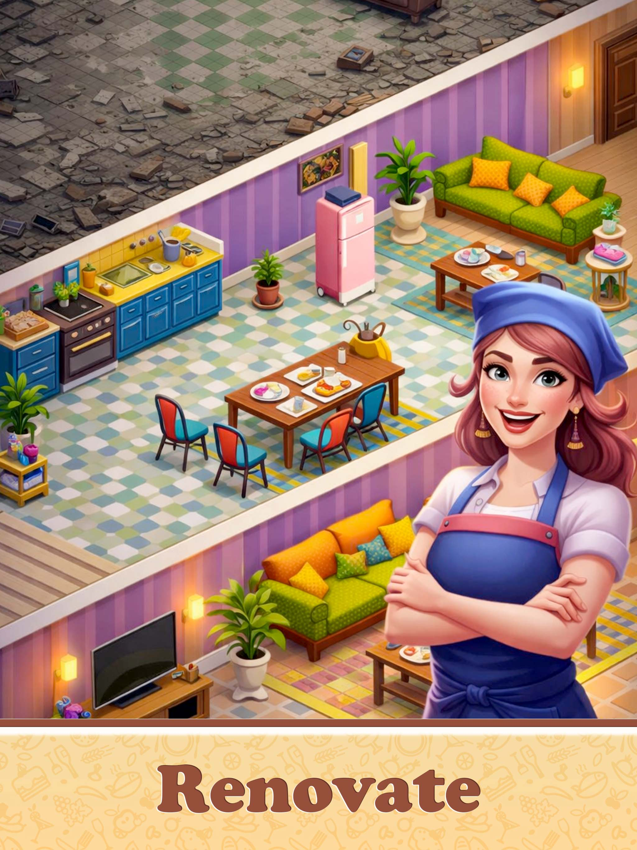 Merge Kitchen Fun Puzzle Games