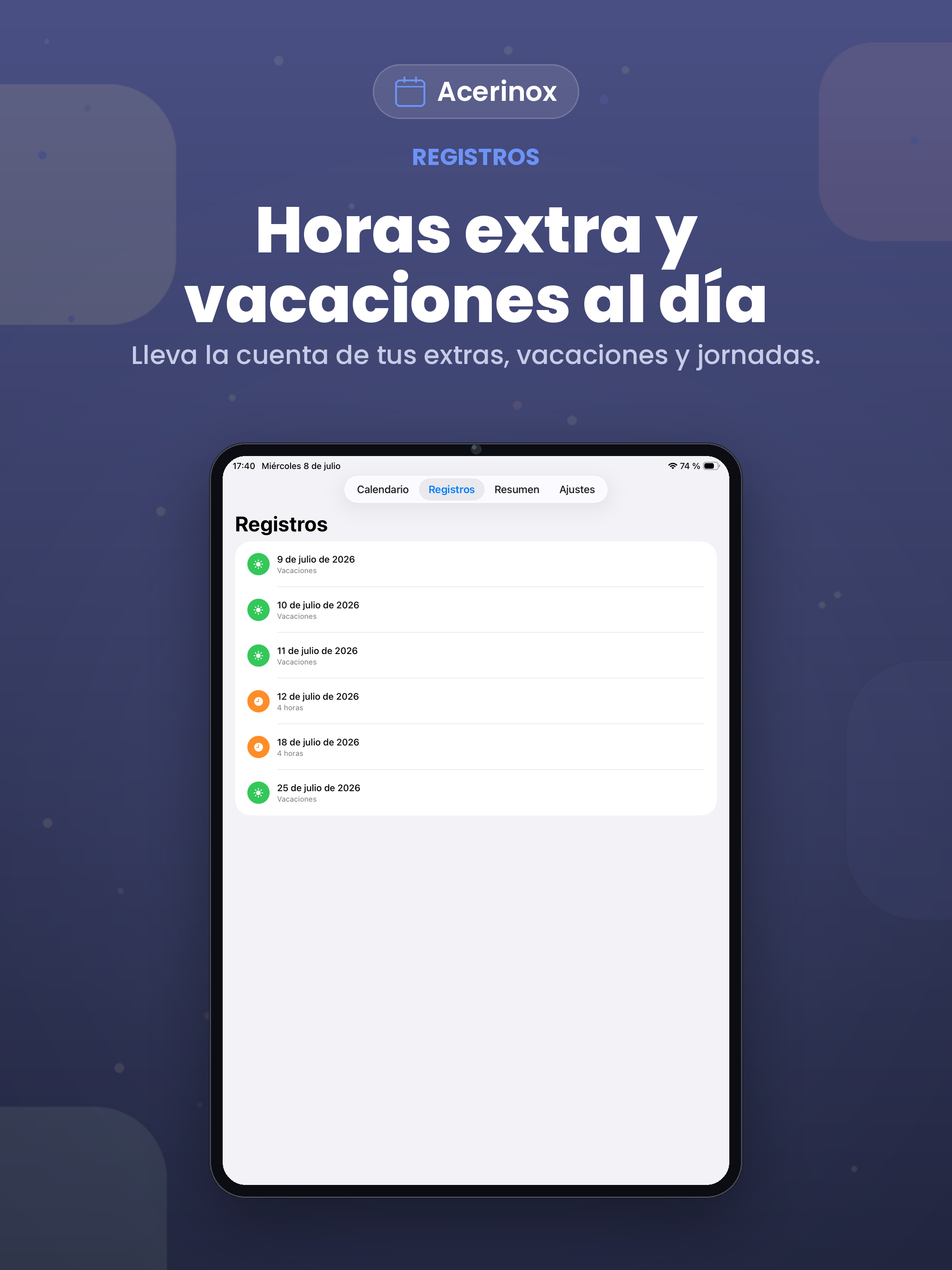 Acerinox - Calendario 5º turno screenshot 10