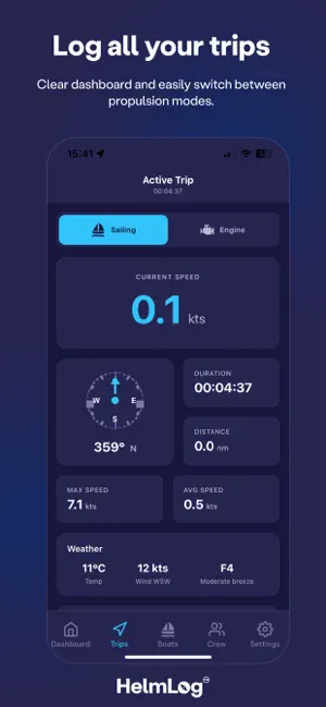 HelmLog — Sailing Logbook screenshot 3