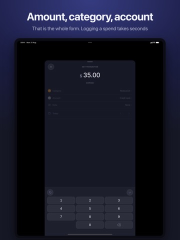 Ledgerly – Budget & Expenses iPad screenshot