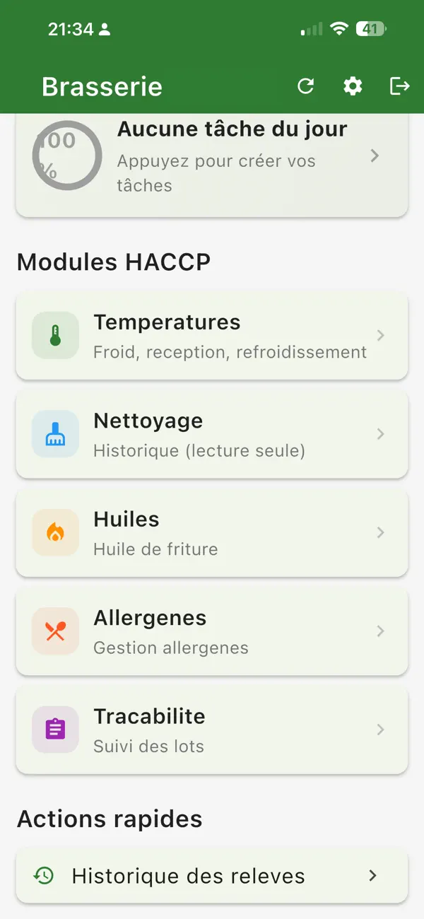 Screenshot #1 pour GagneGo HACCP