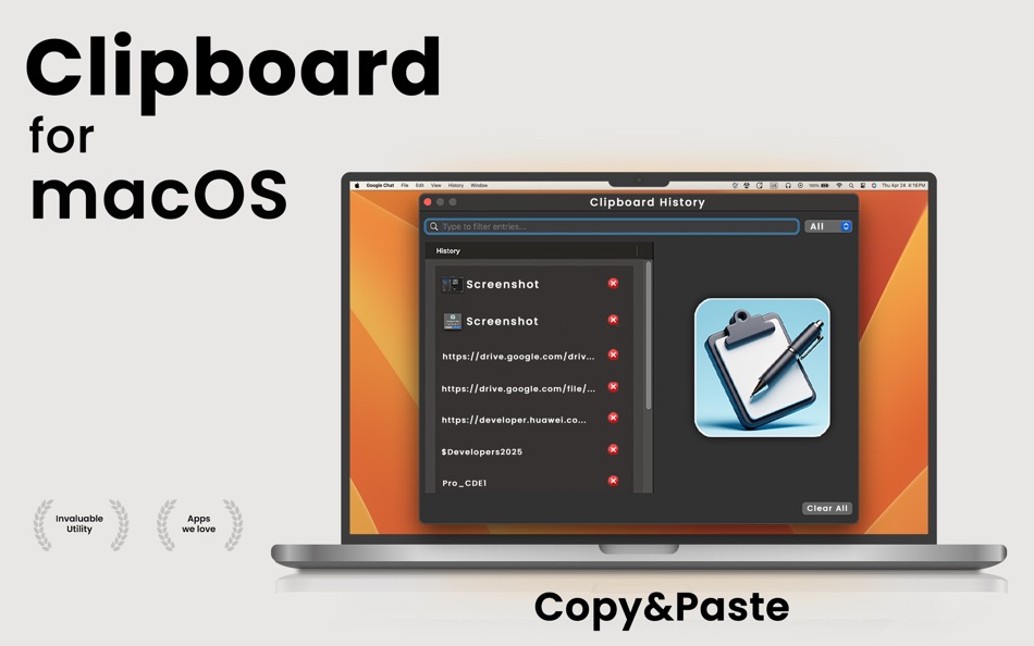 #1. Clipboard Auto Paste Keyboard (macOS) 게시자: Provelopers