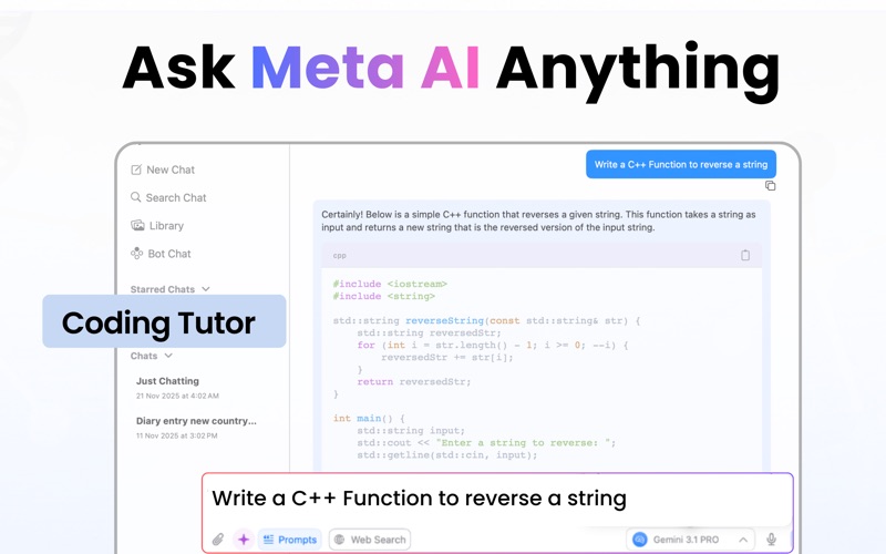 AI ChatBot~Chat bot Assistant iPhone screenshot