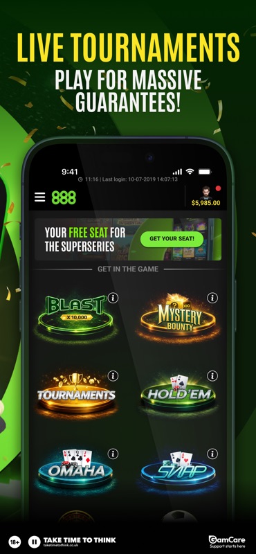 888poker: Poker Juegos online screenshot 3