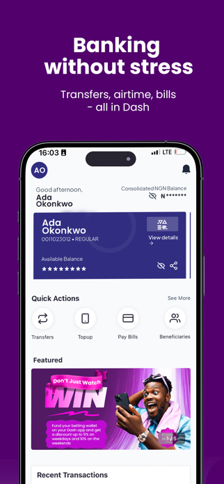 Dash mobile banking Screenshot 2 of 7