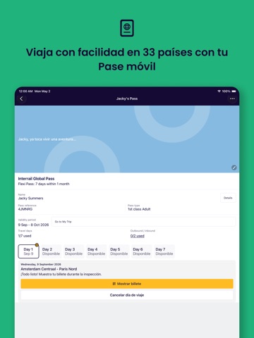 Eurail/Interrail Rail Planner iPad screenshot 3