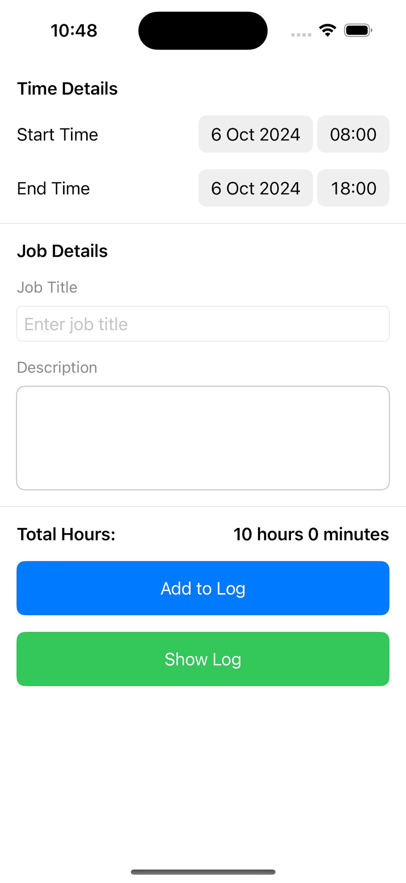 Hours Logger