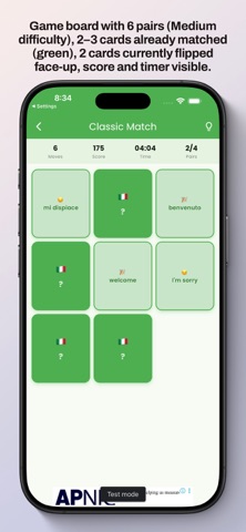 Learn Italian: Match & Play Screenshot 3 of 8