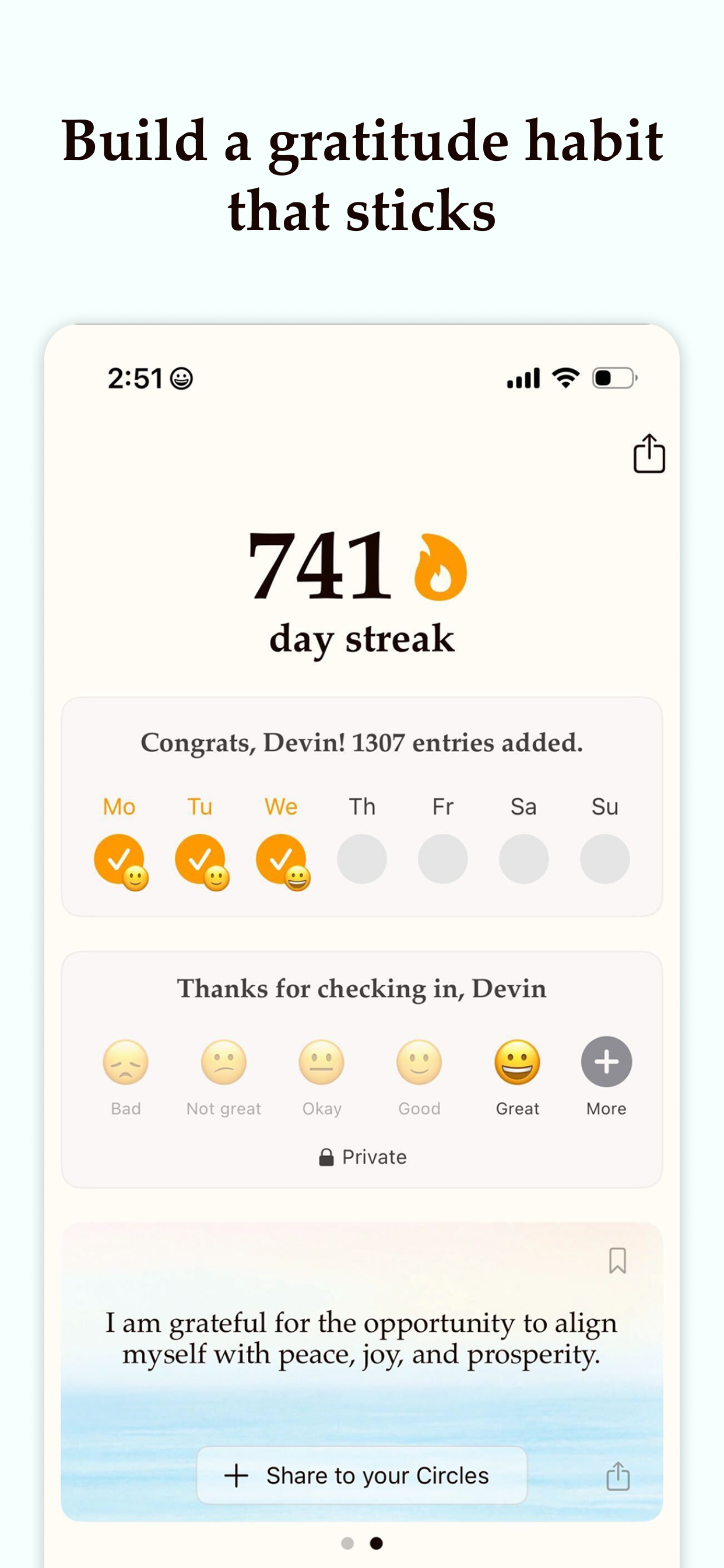 Gratitude Plus – Journal screenshot 3