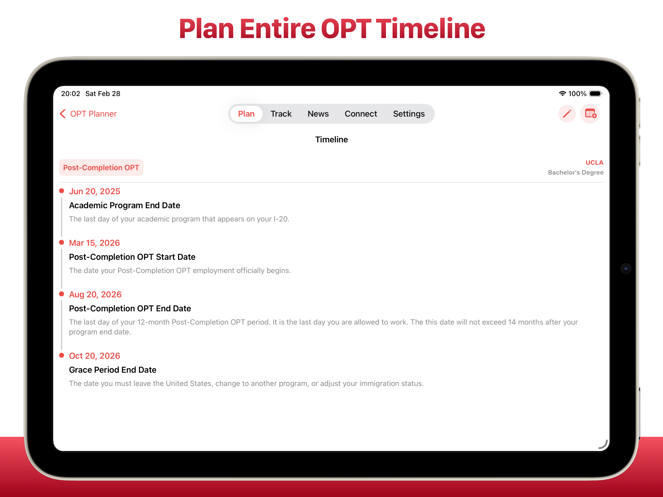 OPTimize: F-1 Visa OPT Planner