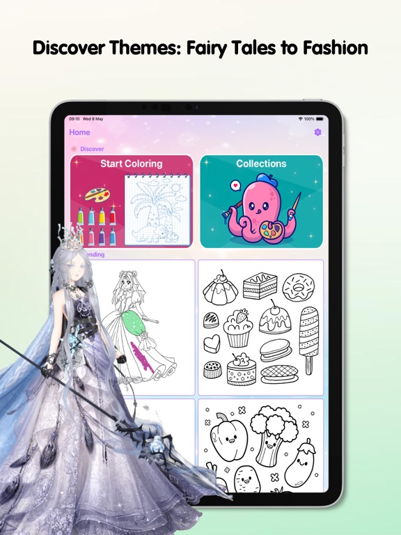 Princess Coloring Art Bookのおすすめ画像3