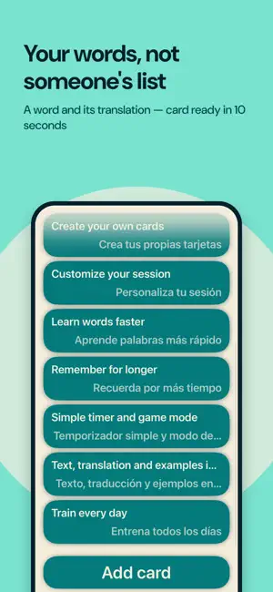 Panki: Flashcard Word Trainer screenshot 3